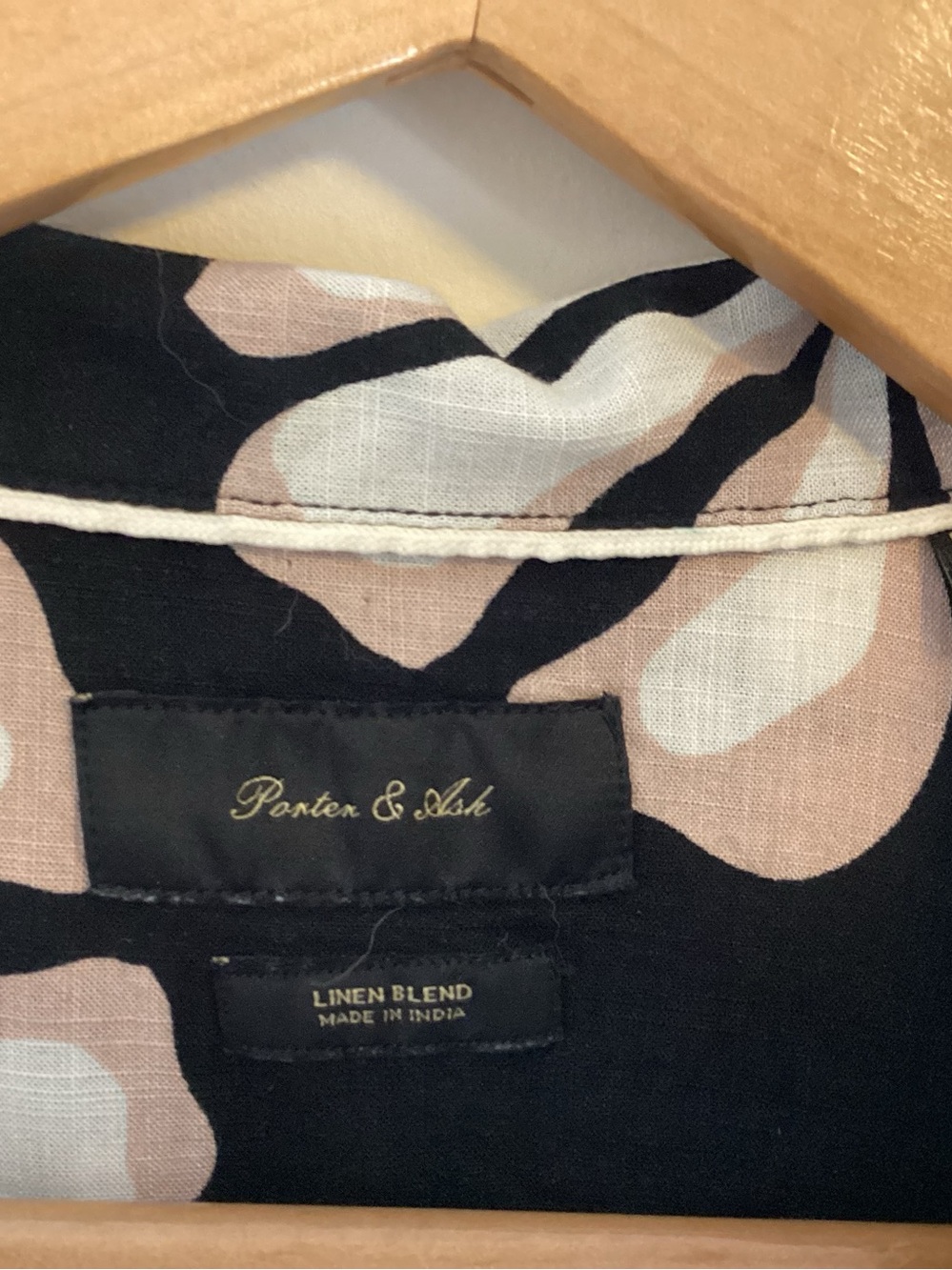 Porter & Ash Linen Blend Collared Cabana Shirt XL - Picture 9 of 12